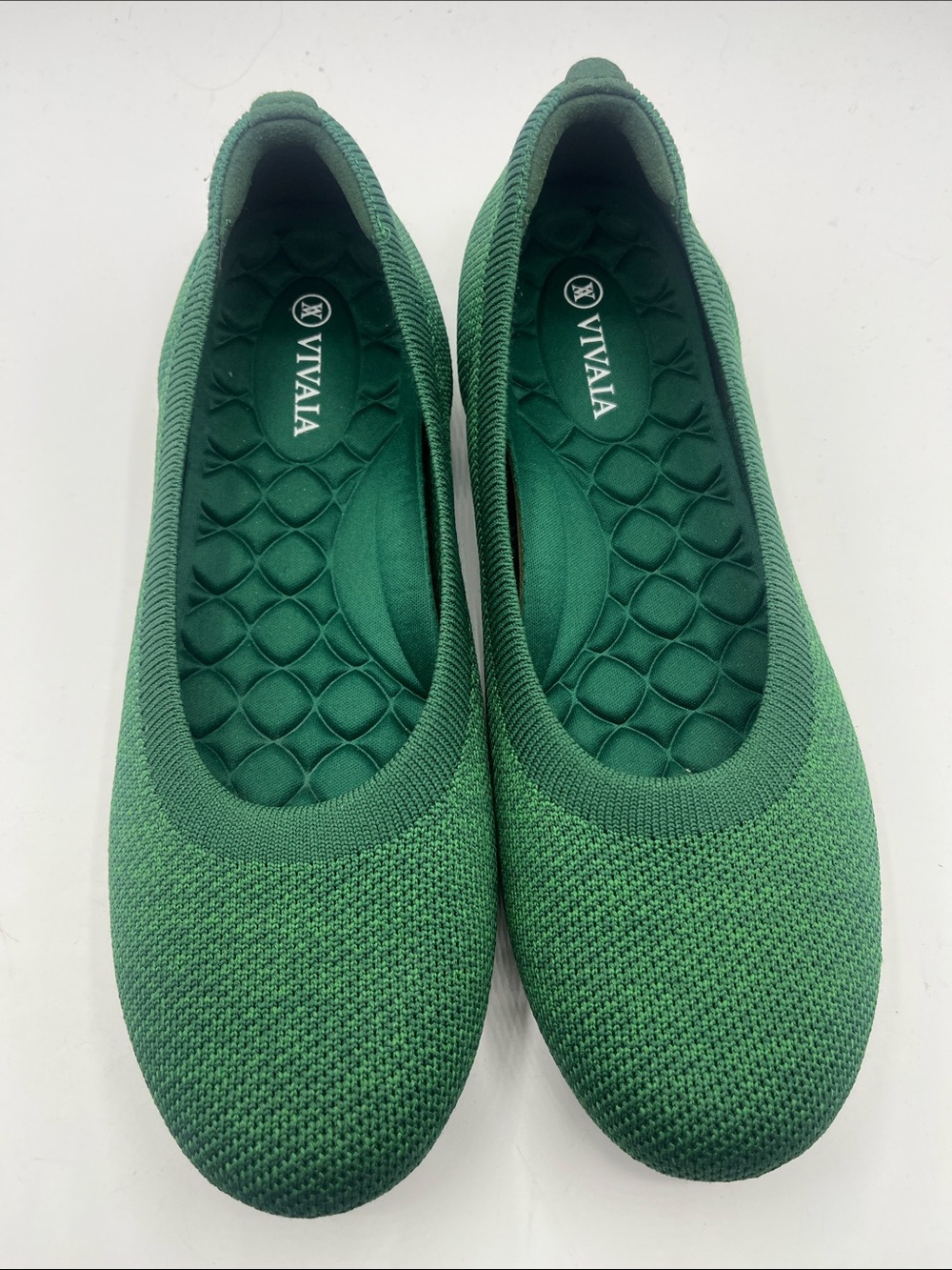Vivaia Women’s Green Knit Ballet Flats